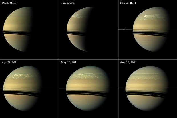 Mega tempesta su Saturno