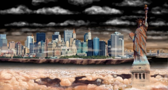 Vista di New York su Giove