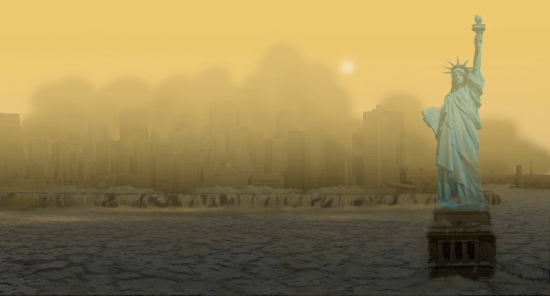 Vista di New York su Venere
