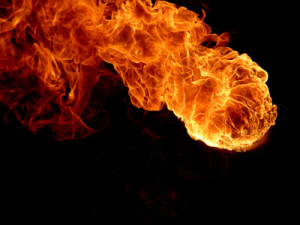 Palla di fuoco nel cielo di Treviso